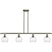 Innovations 516-4I-AB-G124-6-LED LED Island Pendant from Ballston Collection 6.00 inches