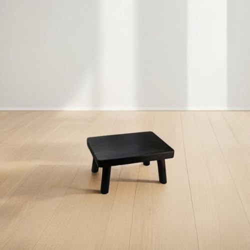 Taburete rectangular de madera para salon de te de estilo japones zen 6