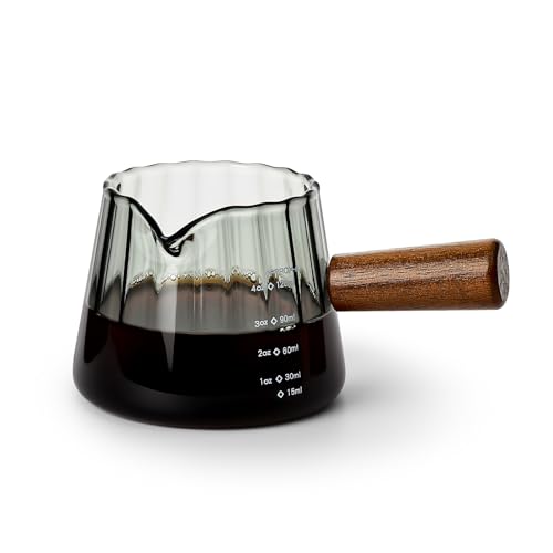 Vaso medidor de vidrio 4 oz con asa y pico vertedor miniatura 1