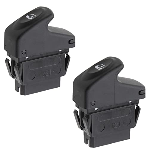 MangWany Lot de 2 boutons de commande de rétroviseur Lève-Vitre pour Kangoo Megane Clio II 7700838100