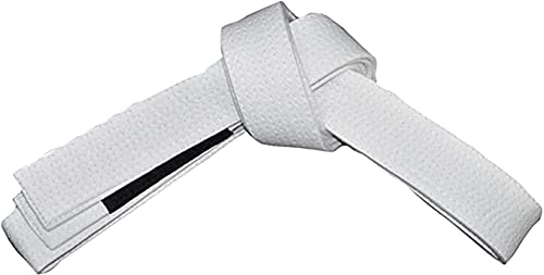 Ceinture de jiu-jitsu brésilien pour enfants - 100 % coton durable et léger - Blanc, blanc, M1 US Cover