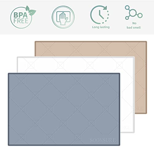 Under Sink Mat, Under Sink Mats For Kitchen Waterproof, 28”X22” Silicone Under Kitchen Sink Liner Mat, Flexible Under Sink Drip Tray For Kitchen Bathroom, Thick Under Sink Rubber Mat With Lip, Beige #TOP6