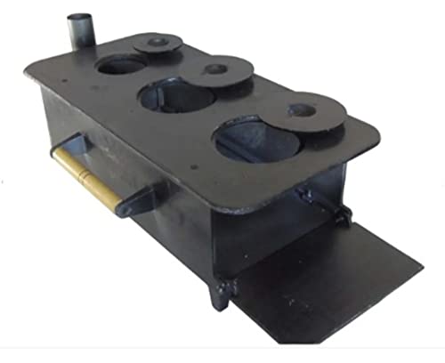 Fogão a Lenha Portátil 3 Bocas - Aluminio Fundido