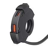 BNJHUIZ Motorrad USB Ladebuchse für Honda CBR 600 1987-2024, Dual Port Schnellladegerät mit USB und Type-C, wasserdichte für Lenkermontage