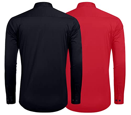 Image of Zombom Men's Regular Fit Cotton Blend Printed Full Sleeve Casual Shirts
