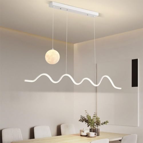 Suspension LED vague dimmable CFWSHJ lustre moderne noir