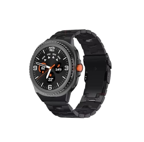 �ɓK������Samsung Galaxy Watch Ultra 2025 47mm/8 Classic 46mm /8 44mm /40mm�A�N�Z�T���[�ɓK������`�^���X�g���b�v(Black,For Galaxy Watch 8 44mm)