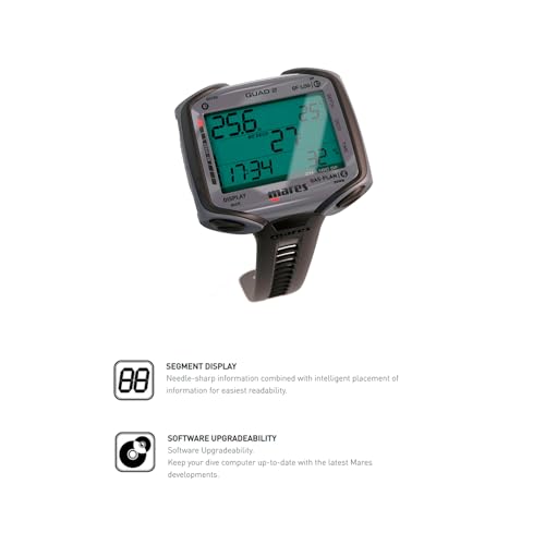 Mares Dive Computer Quad 2 Black ordinateur de plongée sous-marine noir