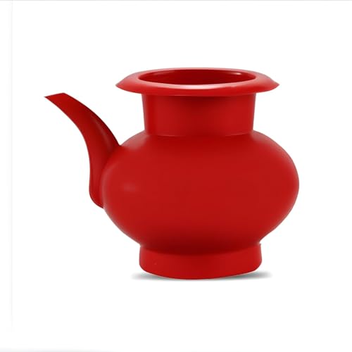 Plastic Water Bodna for Bathroom Use 2.5 Liter Capacity Durable Household Bodna.Red