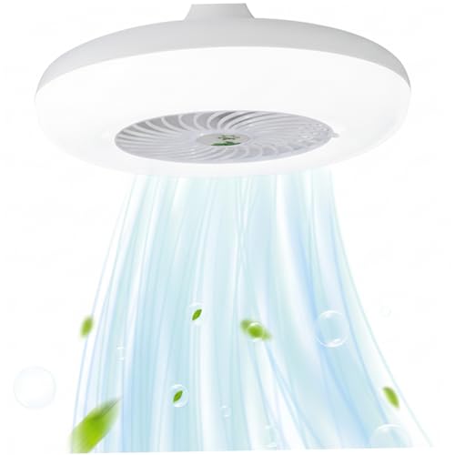 Ventilador de techo con luces LED regulables casquillo E27 blanco 2