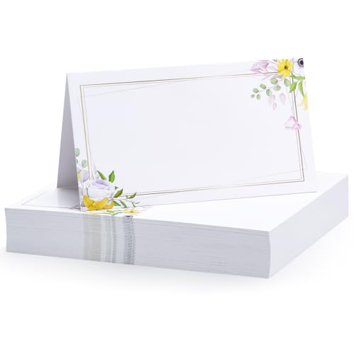 Mexgcom Lot de 50 Marque Place, le Format Du Papier Est De 10x9 CM, Communion, Anniversaire, Festival, Fête, Baptême, Anniversaire Pour Table Réceptions Fêtes Evénements Célébrations (Style A)