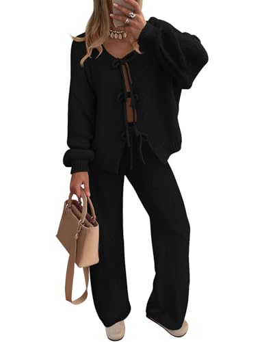 ZESICA Conjunto de pijama feminino de 2 peças, 2025, outono, inve...