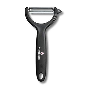 Victorinox, pelapomodori e kiwi con lama seghettata, doppio taglio, inossidabile, lavabile in lavastoviglie, colore nero