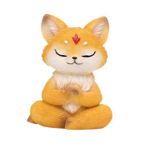 Mdlhcm フォックス彫刻 ガーデンオーナメント 動物ミニ置物 レジン工芸品 キャロット持ちうさぎ 屋外庭園 室内パティオ バルコニー農場 棚飾り プレゼント家庭用に適用, B