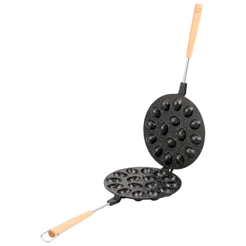 Oreshki Moule à biscuits électrique en noyer 16 trous anti-adhésif pour pâtisserie et noix Noir