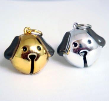 Amazon Co Jp 犬鈴 犬の顔鈴 仔犬鈴 ゴールド 1 ペット用品