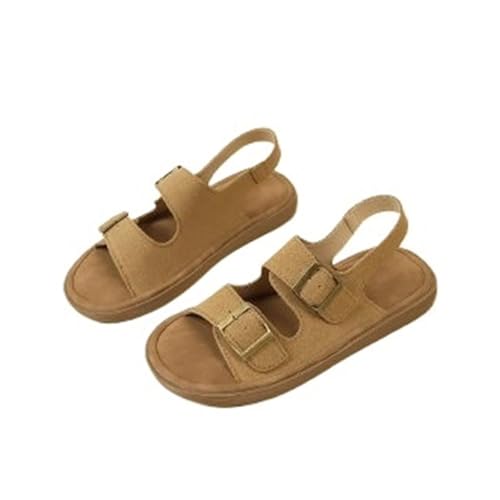 High heeled sandals Women's slippers outdoor retro versatile casual outdoor flat bottom beach sandals