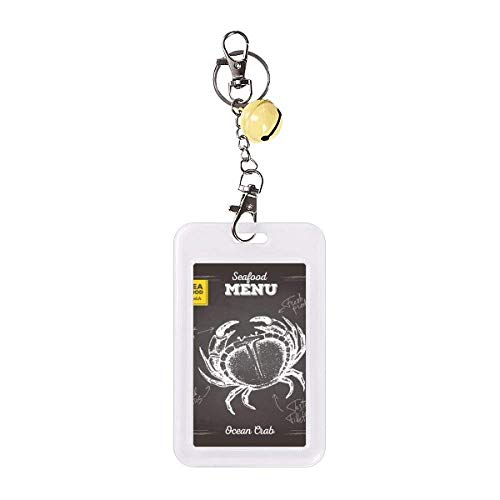 Étui de protection pour carte de crédit crabe avec cloche jaune rigide