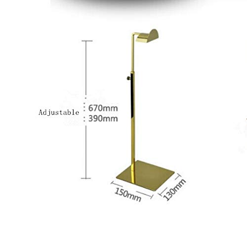 Mirror Gold Stainless Steel regulowana metalowa torba na uchwyt stojak na wyświetlacz