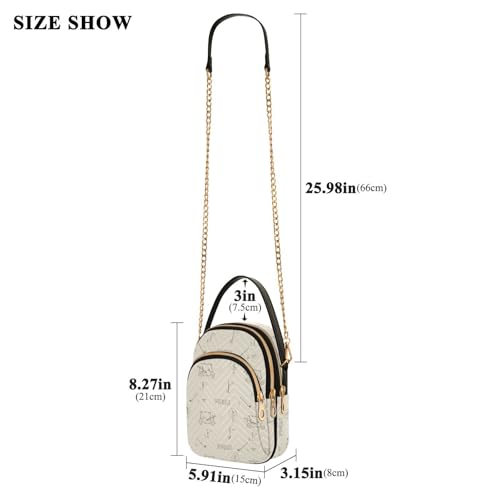 Image of MCHIVER Golf Crossbody Bag for Women Cell Phone Purse Wallet with Removable Chain Shoulder Handbag