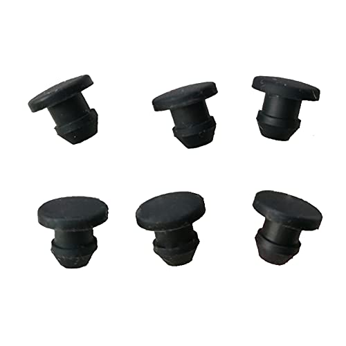 cierre de perforación de cable de caucho de silico Tapones de goma for agujeros, tapón de tapón cerrado, 5 uds., tapa de tapón tipo T negra, junta a presión de 9mm, color negro