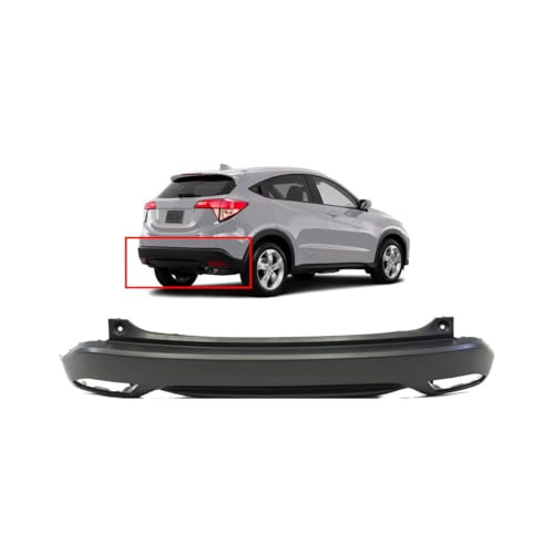 Image of FitParts Compatible with Honda HR-V 2016-2018 Rear Bumper Cover | Textured, Without Parking Sensor Holes, OEM 04715T7WA90, HO1100289