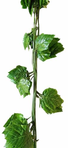 Image of DL Artificial Leaves Ivy Garland-Set of 12 (Each 2.4M, 30 Leaves) | 360 Leaves Total | Fake Green Creeper for Wall, Balcony, Wedding & Party Decoration |Realistic Hanging Vines for Home Decor