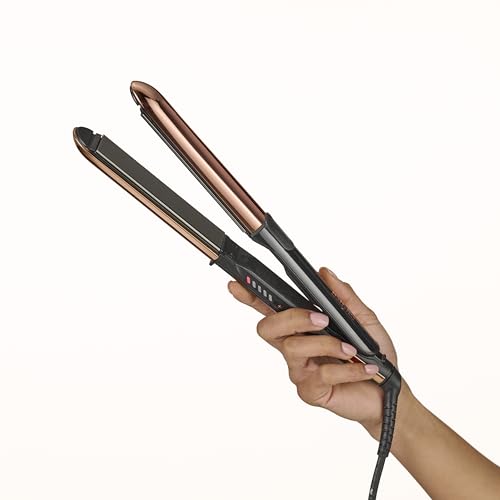 BaByliss ST482E Straight & curl brilliance, Piastra lisciante 2in1, per look lisci o mossi, tecnologia Advanced Ceramics, Funzione ionica, 5 Temperature, piastre in titanio da 28mm - 9