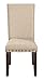 Signature Design by Ashley Rokane Dining Room Upholstered Chair Set of 2, Beige