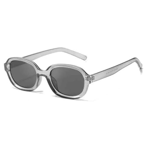 Lunettes de soleil ovales rétro luxe gris pour protéger vos yeux du soleil