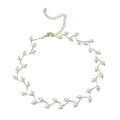 Destiny Jewels Women Fashion Choker Necklace - Stylish Gold Plated Pearl Choker Necklace (B09TKYGBN6) Amazon Price History, Amazon Price Tracker