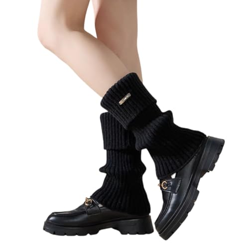 Girls Leg Warmers Japanese Legwarmers Ankle Socks Women's 80S Winter Knitted Crochet Long Boot Socks