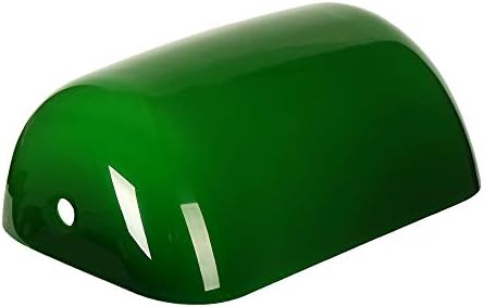 Newrays Green Glass Bankers Lamp Shade Replacement Cover,L8.85 W5.11