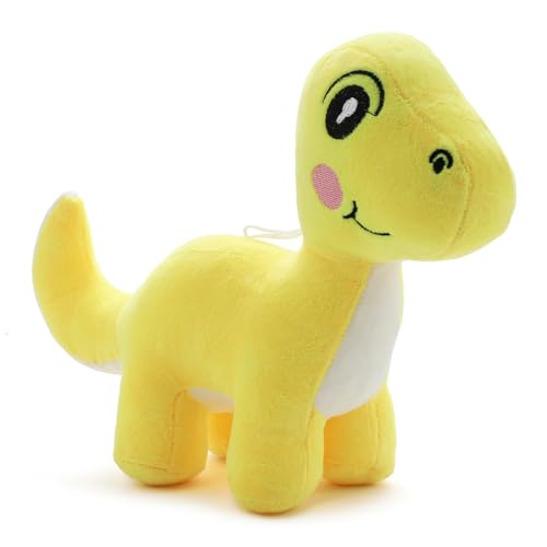 Image of Yellow Dino Soft Plush Toy for Kids Stuffed Soft Toy with Cute Hug-Friendly Plush for Babies, Toddlers & Children Safe, Lightweight & Easy to Clean (26CM)