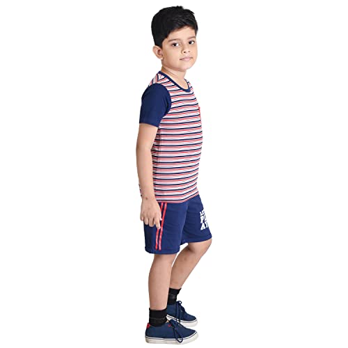 Image of Clothe Funn Boys Printed Cotton Half Sleeves T-Shirt & Shorts Set