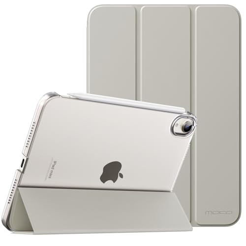 Coque iPad Mini 6 MoKo ultra-mince et légère argent avec veille automatique