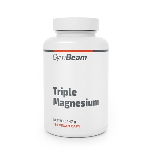 GymBeam Complesso di magnesio Bisglicinato, Capsule Facilmente Assorbibili con 375mg di Magnesio, Supporta Muscoli, Psiche e Sistema Nervoso, Aiuta a Ridurre l'Affaticamento (180 cps)
