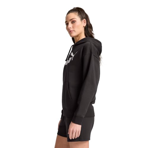 Image of PUMA Womens Essentials Logo Hoodie Casual Outerwear Casual Hoodie - Grey