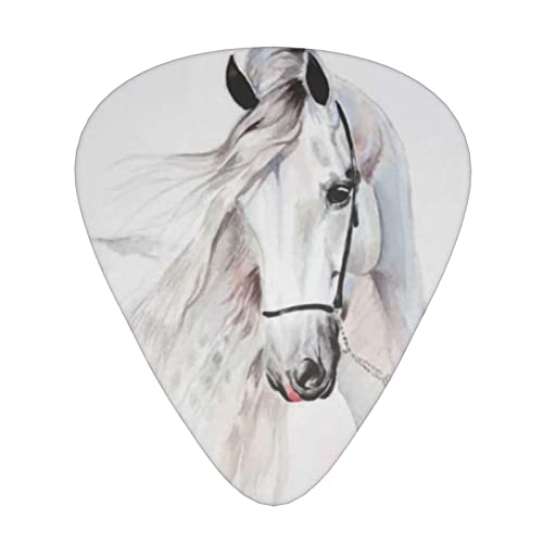 Lot de 12 médiators en forme de cheval d’Andalouse pour guitare basse électrique acoustique - Les Beatles, Paul McCartney, John Lennon, RIngo Starr, George Harrison Lot de 12 médiators en forme de cheval d'Andalouse pour guitare basse électrique acoustique