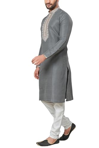 SK121 Men's Kurta Pajama Set Indian Traditional Party Wear Outfit4