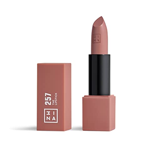 3INA MAKEUP - Vegan - The Lipstick 257 - Vino Tinto - Barras de labios mate y shinny - Barra de labios de alta pigmentación y textura cremosa olor a vainilla - Cierre magnético - Cruelty Free