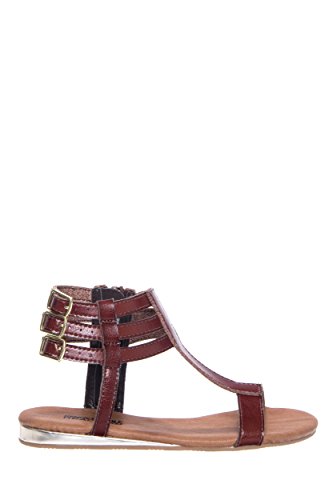 Kenneth Cole REACTION Kids Girl's Wishing Shell (Little Kid/Big Kid) Chocolate Leather Sandal 1 Little Kid M2