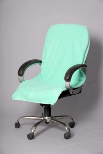 Image of ROMAN HOME Car & Office Chair Towel with 2 Tie Knots| Super Soft 400 GSM (2, mani Green)