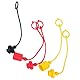 Hsthe Sea 4 Paar hydraulische Schnellkupplungen, männliche Staubkappe und weibliche Steckerabdeckung, PVC-Gummi-Staubstecker mit Sicherungsring (3/8)