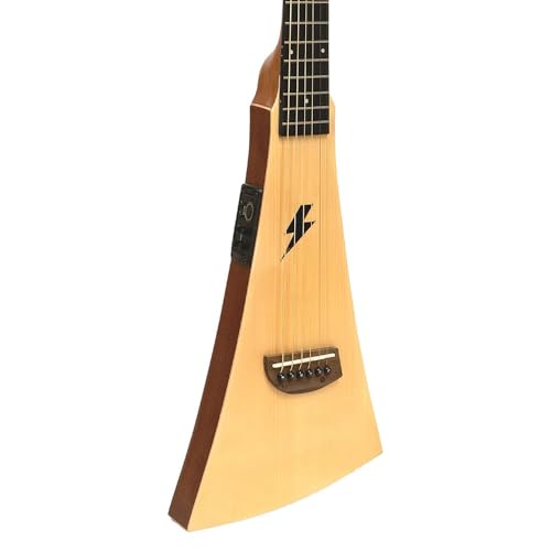 Image of Kadence WNE-01 Wanderer 36 inch Electro Acoustic Guitar | Slim Body | Travel Friendly | Spruce Wood | Comes with Bag | Includes Learning Course | Natural