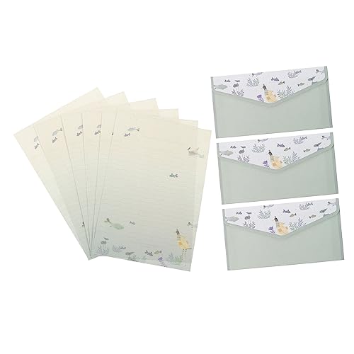 Tofficu 4 セット 封筒文具セット 便箋キット 便箋封筒 かわいい 文房