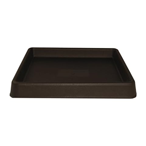 Tusco Products TRSQ11ES Square Tray Planter Saucer, Espresso Cover