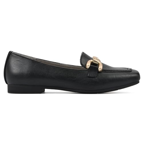 Image of CLIFFS BY WHITE MOUNTAIN Women's Bestow Moc-Toe Loafer Flat