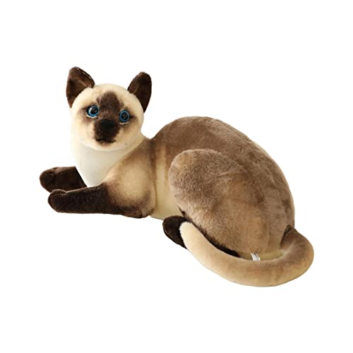Sharplace Simulation Siamese cats Lifelike Stuffed Animal Padding for Girls Boys StyleB, Style a, 25cm
