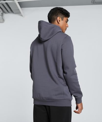Image of Puma Cotton Men Ess Big Logo Hooded Neck Hoodie Fl (S) Mineral